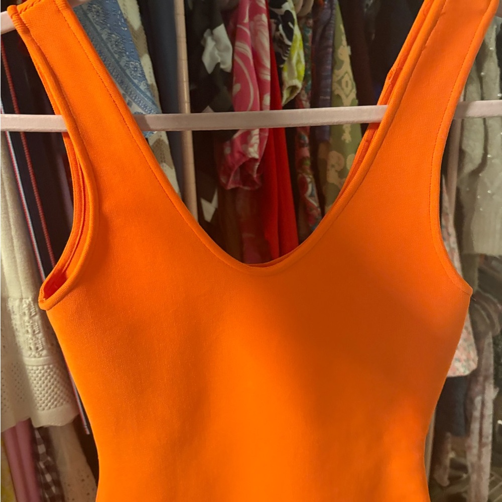 Orange Sleeveless Dress - Picture 3 of 6